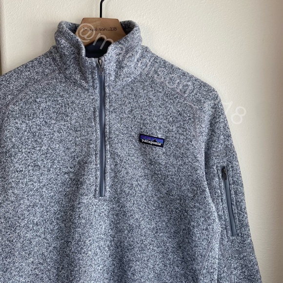 Patagonia Better Sweater 1/4-Zip Fleece Large Birch White Slim Fit Grey L - Picture 3 of 12
